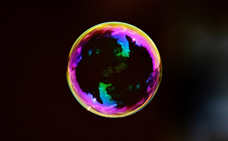 彩色透明泡泡素材
