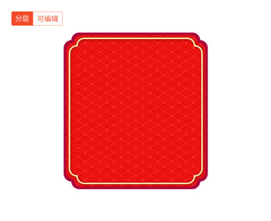 古典花纹边框角标素材