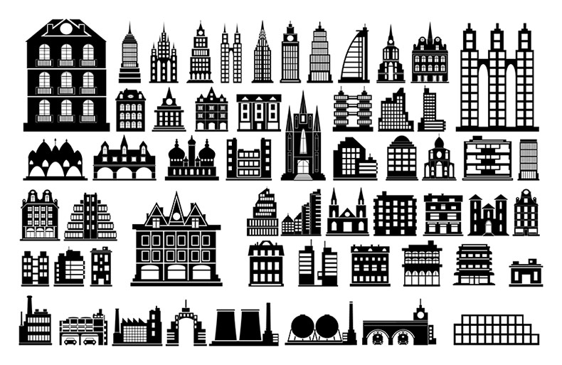城市建筑剪影,城市剪影,建筑剪影,城市矢量,矢量城市,矢量城市剪影,
