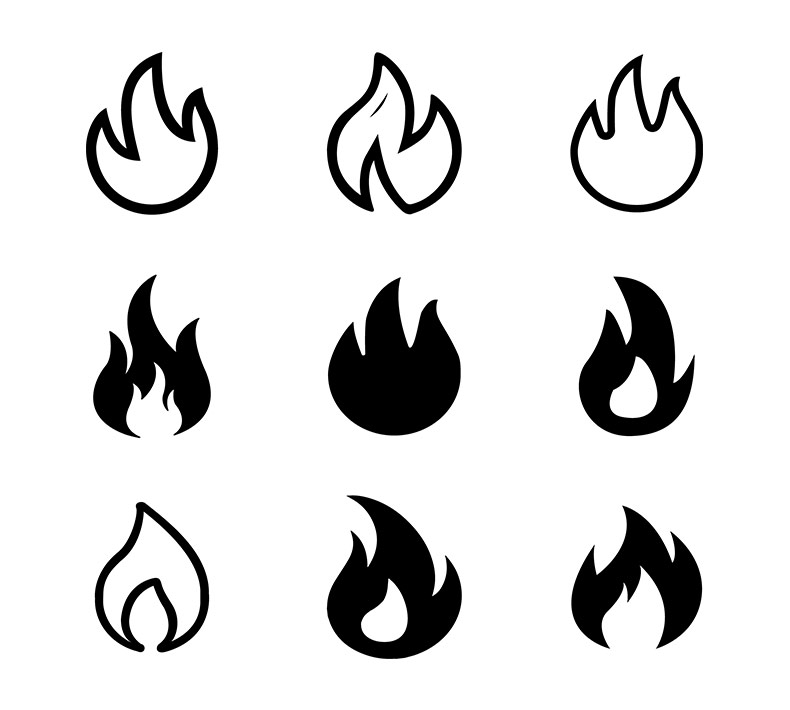 矢量火焰图标,火焰矢量图标,火爆,热销,