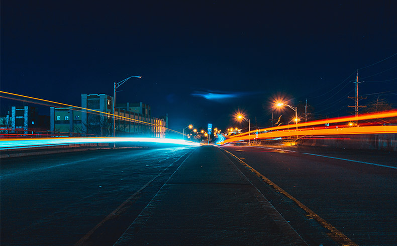 道路夜景,夜间道路,路,长曝光,动感光效,城市夜景,CC0,免费图片,