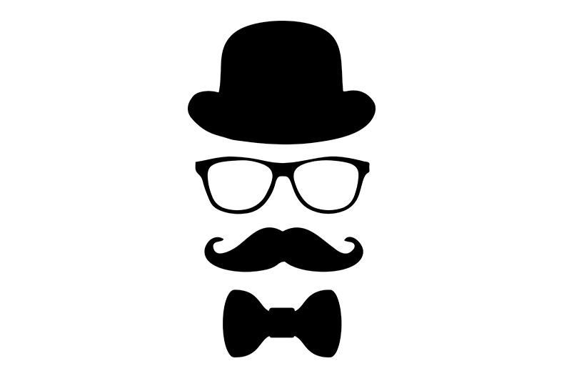 男人,帽子,眼镜,胡子,蝴蝶结,矢量男人,创意人物,CC0,免费素材,