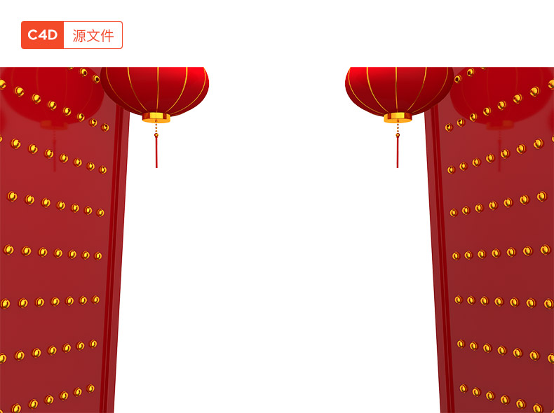 红色大门,开门红,开年大促,大门,灯笼,年货节,新年,春节,新春,新年,喜庆,中式建筑,