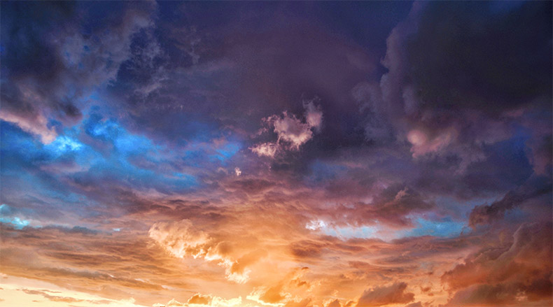 唯美云彩,唯美,云彩,云层,云,紫色天空,紫色云彩,火烧云,CC0,免费图片,背景图片,