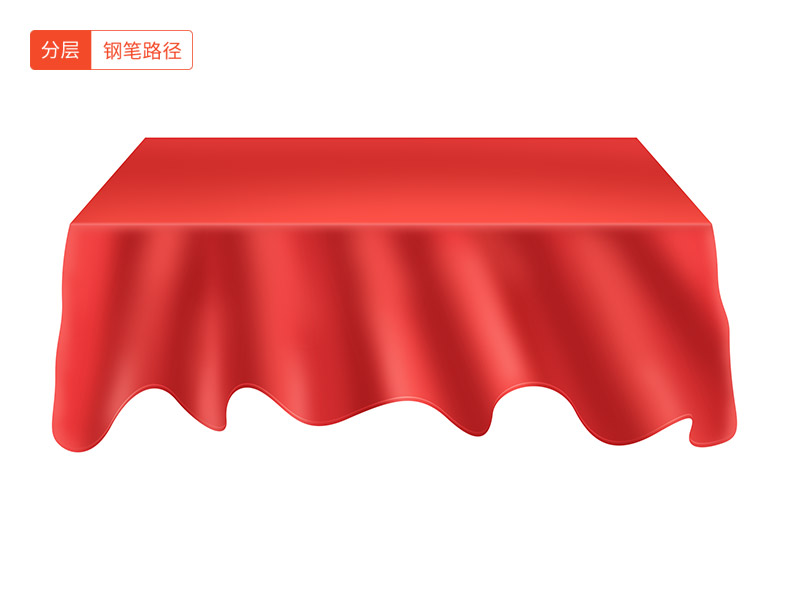 红色桌布,红桌布,桌布,台布,红色台面,台面,商品展示台,设计元素,
