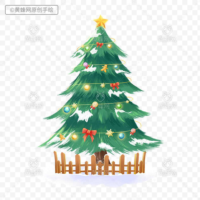 手绘圣诞树,圣诞树,卡通圣诞树,圣诞节,圣诞,圣诞节元素,png,免扣素材,