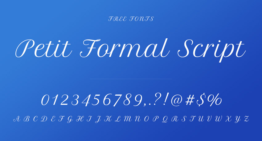 Petit Formal Script - 字体分类 - 黄蜂网 - 原创可商用设计作品